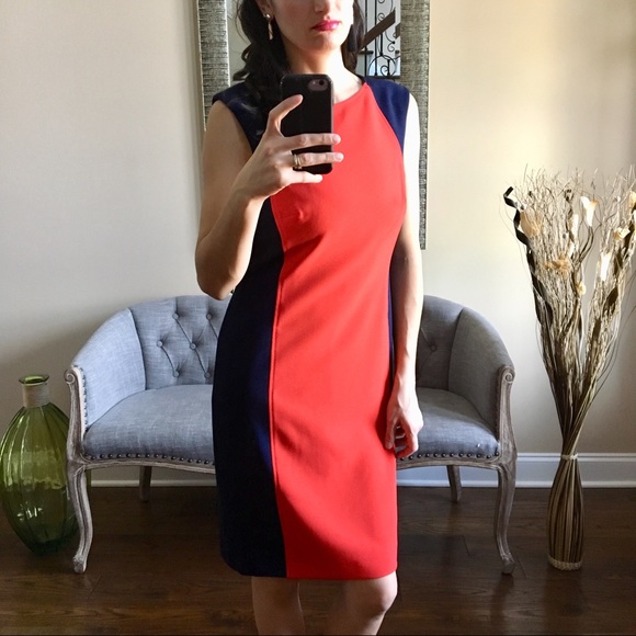 Tahari Colorblock Dress NWT - Picture 4 of 8